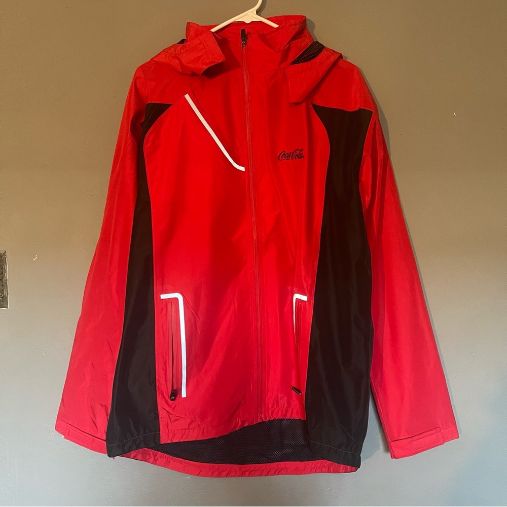 Coca-Cola Red & Black Windbreaker Jacket (Reflective, Unisex) – NEW